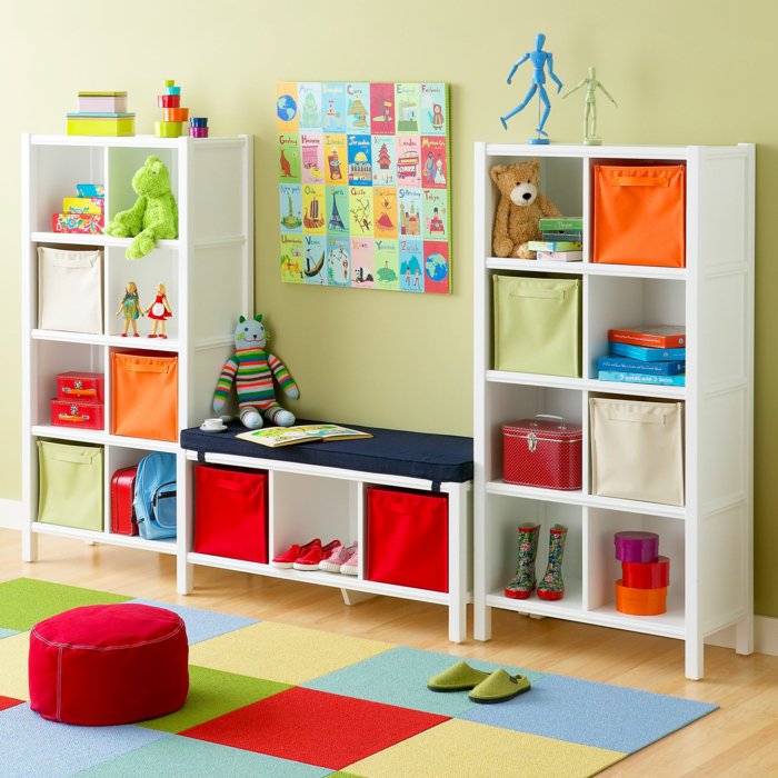 Aufbewahrungsideen und Möbel für das Kinderzimmer